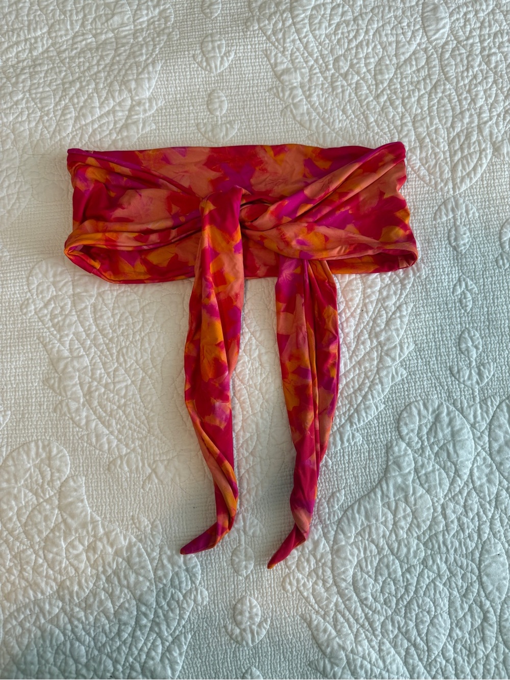 437 Swim - Flora Tie Bandeau Bikini Top